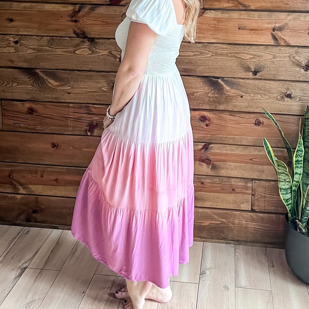 THE CALLIE PINK OMBRE DRESS - Picture 11 of 12